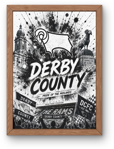 Derby county football poster - county,
