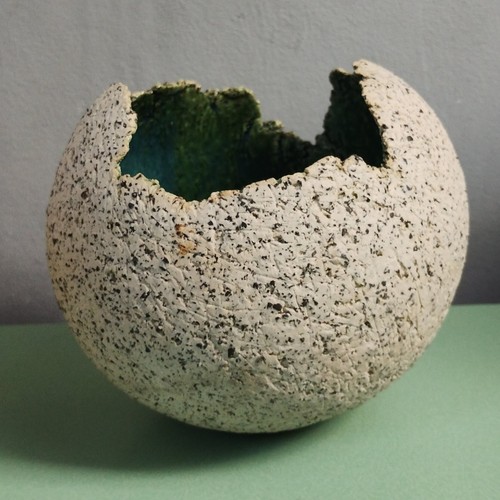 Stoneware ikebana egg ball - stoneware,