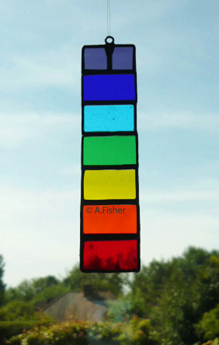 Stained glass rainbow - glass, 'rainbow