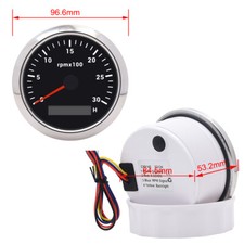 85mm Universal Digital Marine Tachometer Tacho Gauge Meter 3000 RPM Hourmeter UK