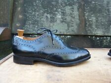 CHURCH’S BROGUES SHOES VINTAGE BLACK LEATHER UK10 MENS BURWOOD UNWORN CONDITION