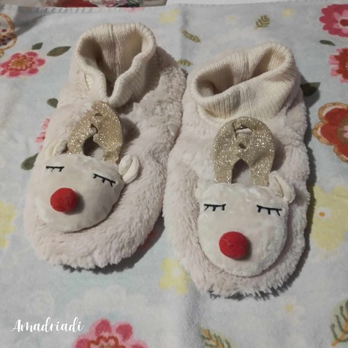 Slippers reindeer christmas - reindeer,
