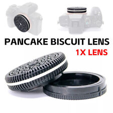 Fit or Sony E Mount Mirrorless Camera Lens Pancake Biscuit Focus Free Lens