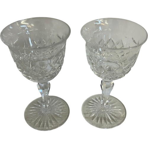 Pair clear crystal sherry - pair,