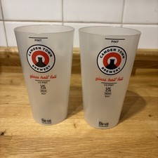 2 x Camden Town Brewery  Pint Reusable Plastic Cup - Safe Outside And In Hot Tub