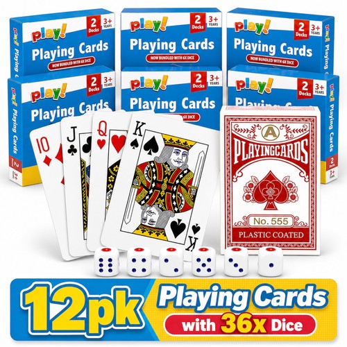 12pk playing cards with - cards, 36