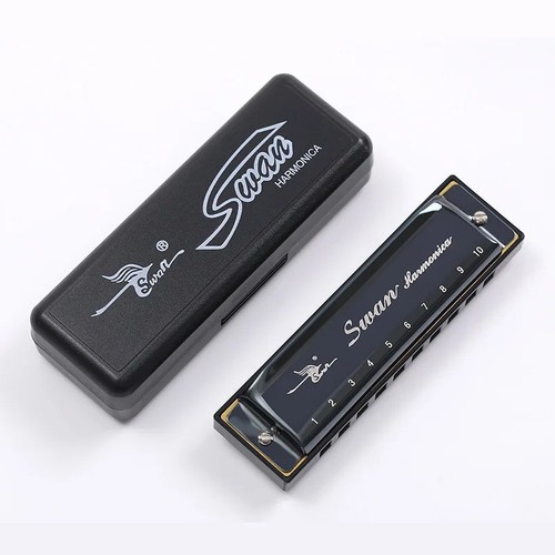 New silver swan harmonica - new, 10
