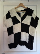 Zara Black Cream checkerboard