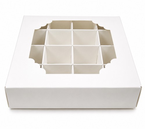 Grid boxes white favour - boxes, box