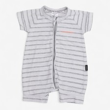 Bonds, Wondersuit White And Grey Stripe Romper, 3-6 Months 6A1CBD6E8D70/1