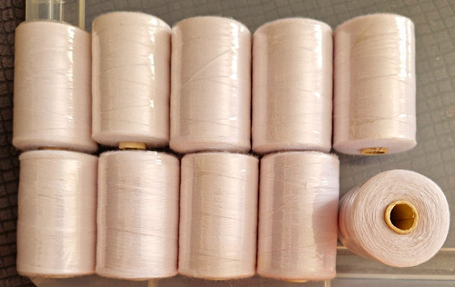 White cotton sewing - white, thread