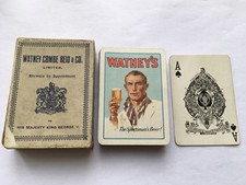 C1920s VINTAGE WATNEY’S THE SPORTSMAN’S BEER! GOODALLS ADV PLAYING CARDS