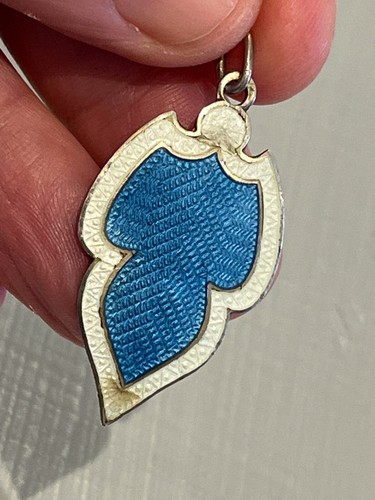 Antique silver enamel pendant - antique,