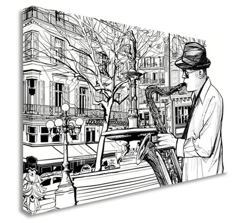 Picture jazz man street - picture,
