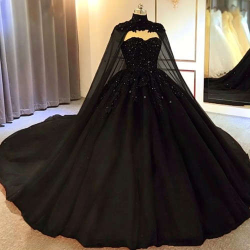 Black gothic wedding - wedding, dresses