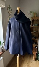 Zara Navy Short Wool Coat With