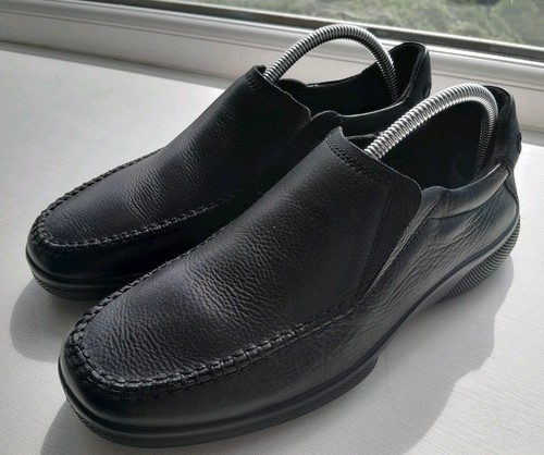 Men black leather - black,