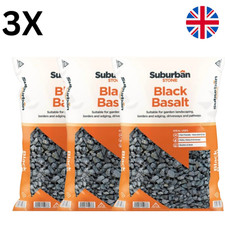 3 x Black Basalt Decorative