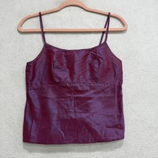 Dosa Silk Camisole Womens Size 1 Purple 100% Silk Made USA Iridescent Tank Top