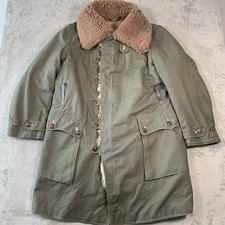 WWII 1944 Örebro M1909 Swedish Army Sheepskin Lined Canvas Field Coat M 42 Chest