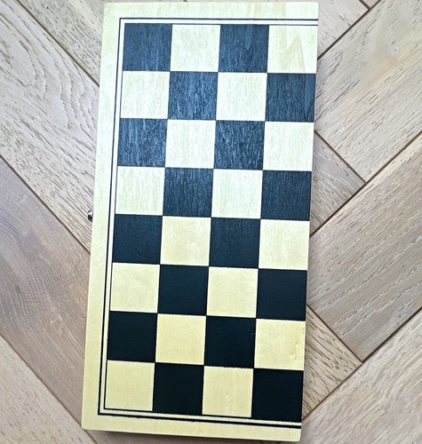 Wooden folding checkers board - wooden,