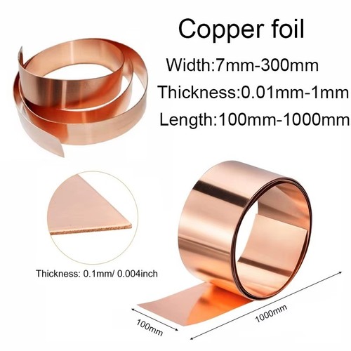 Copper sheet strip 25mm - copper, 0.25mm