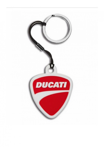 Ducati shield rubber keyring - rubber,