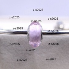 Pandora Pink Fascinating Faceted Murano Glass Charm, Sterling Silver