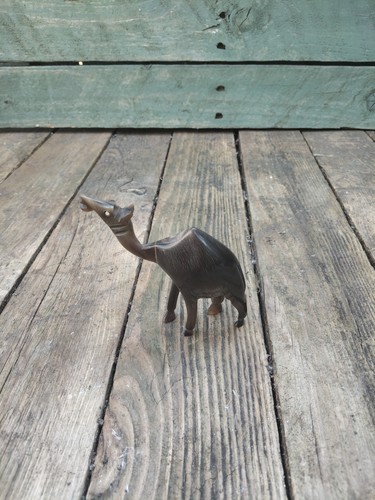 Carved horn camel figurine - carved,