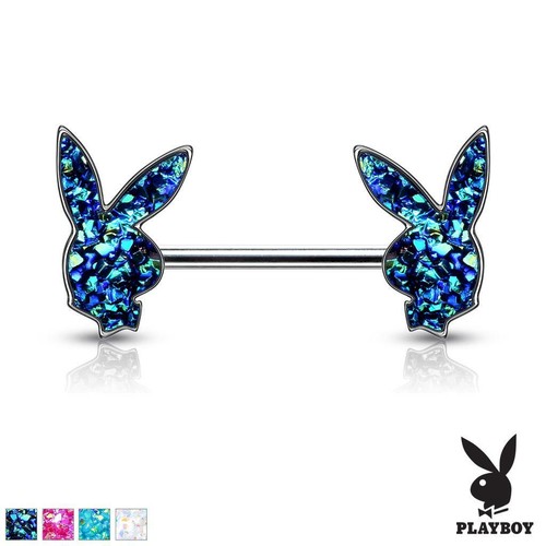 Druzy stone playboy nipple bar - playboy,