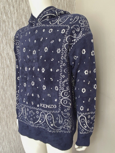 Kenzo navy blue bandana - navy, print
