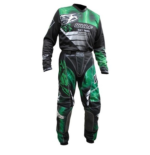 Adult green motocross - kit, set