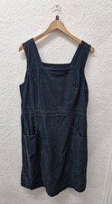SEASALT CORNWALL LADIES NAVY CORD HIGH DECK PINAFORE DRESS UK18- CG B12