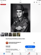Elvis Presley Army Shirt (New Replica)