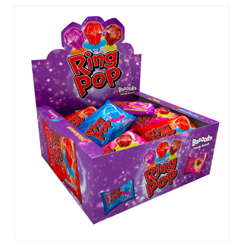 Box bazooka ring pop - 24,