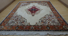 Large Persain Carpet Rug Hand Made Wool Vintage Living Room 9ft 10" x 8ft 1"