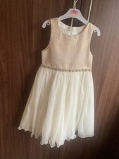 Girls Couture Princess Rose Gold Party Dress Diamanté Belt Detail Age 6-7-8Years
