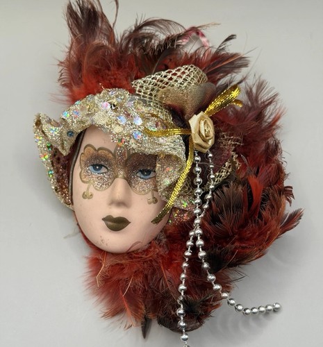 Venetian style red feather - venetian,
