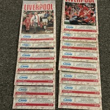 1993/94 LIVERPOOL HOME PROGRAMMES x 15 