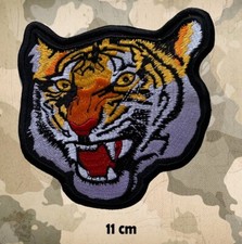 Bengal Tiger Biker Motorcycle 11cm Sew On Iron On Patch Embroidered Badge NewOpe