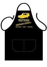 MEN'S/WOMEN'S BLACK NOVELTY APRON,KITCHEN OR BBQ, TROTTERS VAN ONLY FOOLS STYLE