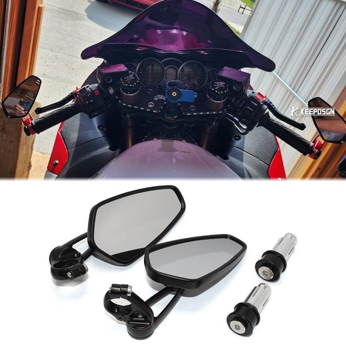 Pair 22mm bar end mirrors - 22mm,