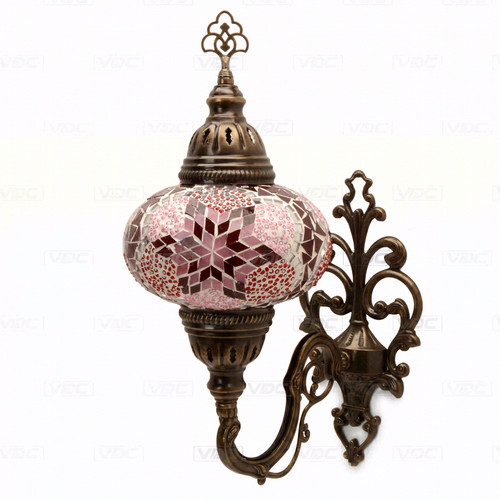 Pink turkish mosaic wall - pink,