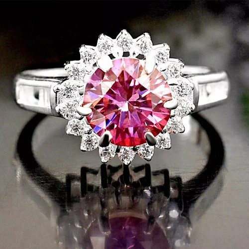 00ct round cut natural - natural, pink