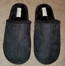 New with Tags black Primark memory foam Slippers fur lined UK 10-11 men adults
