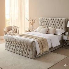 NEW SLEIGH BED FRAME CRUSHED