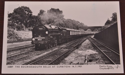 Steam locomotive postcard - steam,