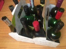 6 X Variety Of Empty Wine bottles,HomeBrew Drinks making, decorative, craft..