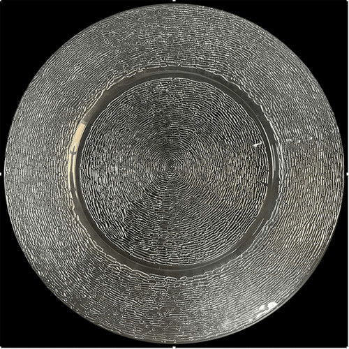 Clear glass aura charger plate - glass,