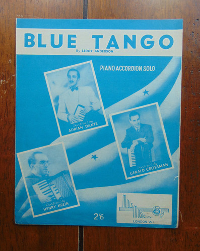 Vintage sheet music blue tango - blue,